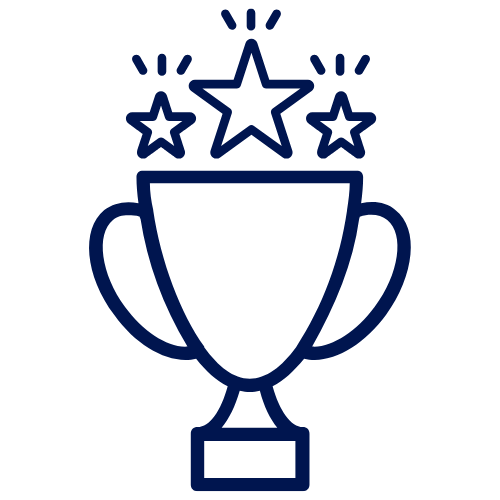 Trophy with stars icon for award winning Miami handyman services