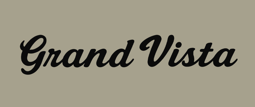 Logo of Grand Vista with elegant script font